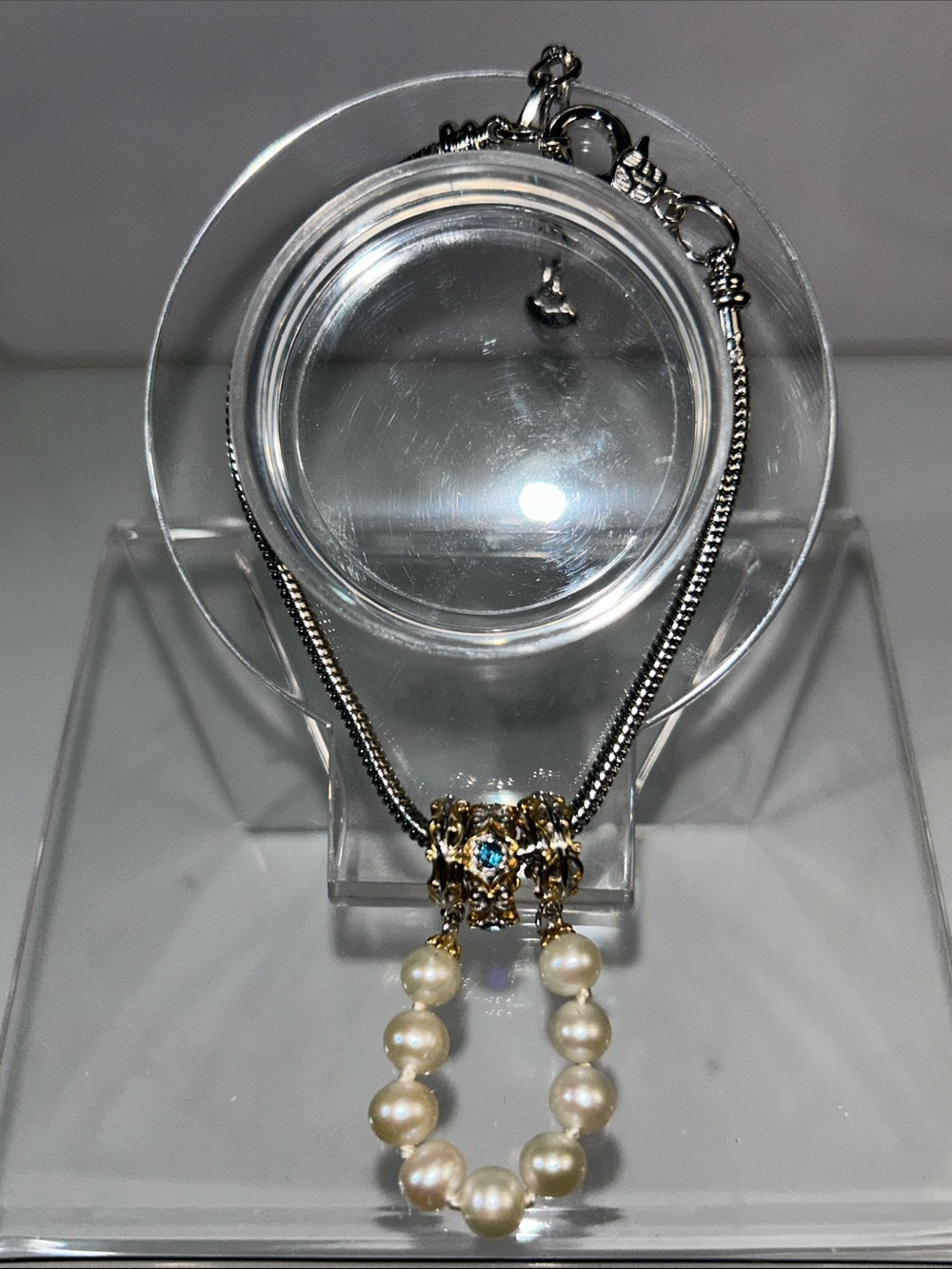 NWOT Gems En Vogue Palladium 18k Genuine Gemstone Euro Style Charm Set - Picture 4 of 8